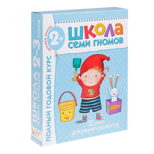 Полный годовой курс от 2 до 3 лет. 12 книг с картонной вкладкой. Денисова Д.