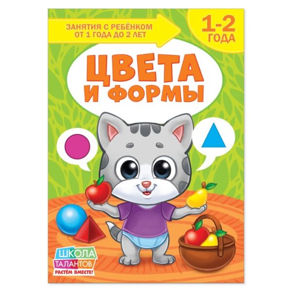 Книга Школа Талантов «Цвета и формы», второй год обучения, формат А4, 16 стр + вкладыш